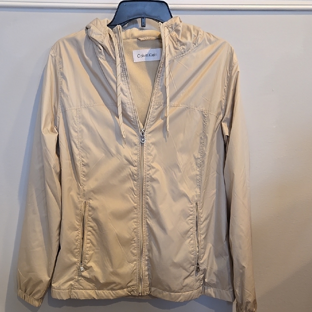 Calvin Klein Tan Rain Jacket with Stylish Design